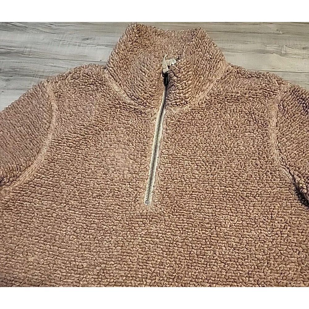 Mountain Khakis Apres Pullover Womens Rose Quarter Zip‎ Sherpa Sweater Outdoor